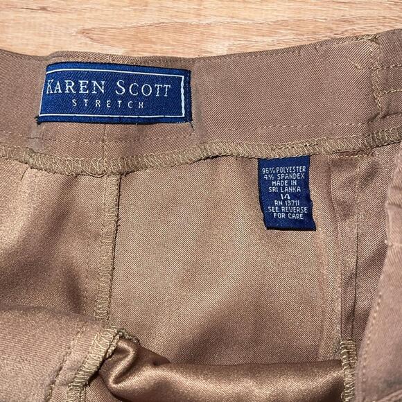 Karen Scott Stretch long skirt size 14 slit up back - Picture 6 of 8